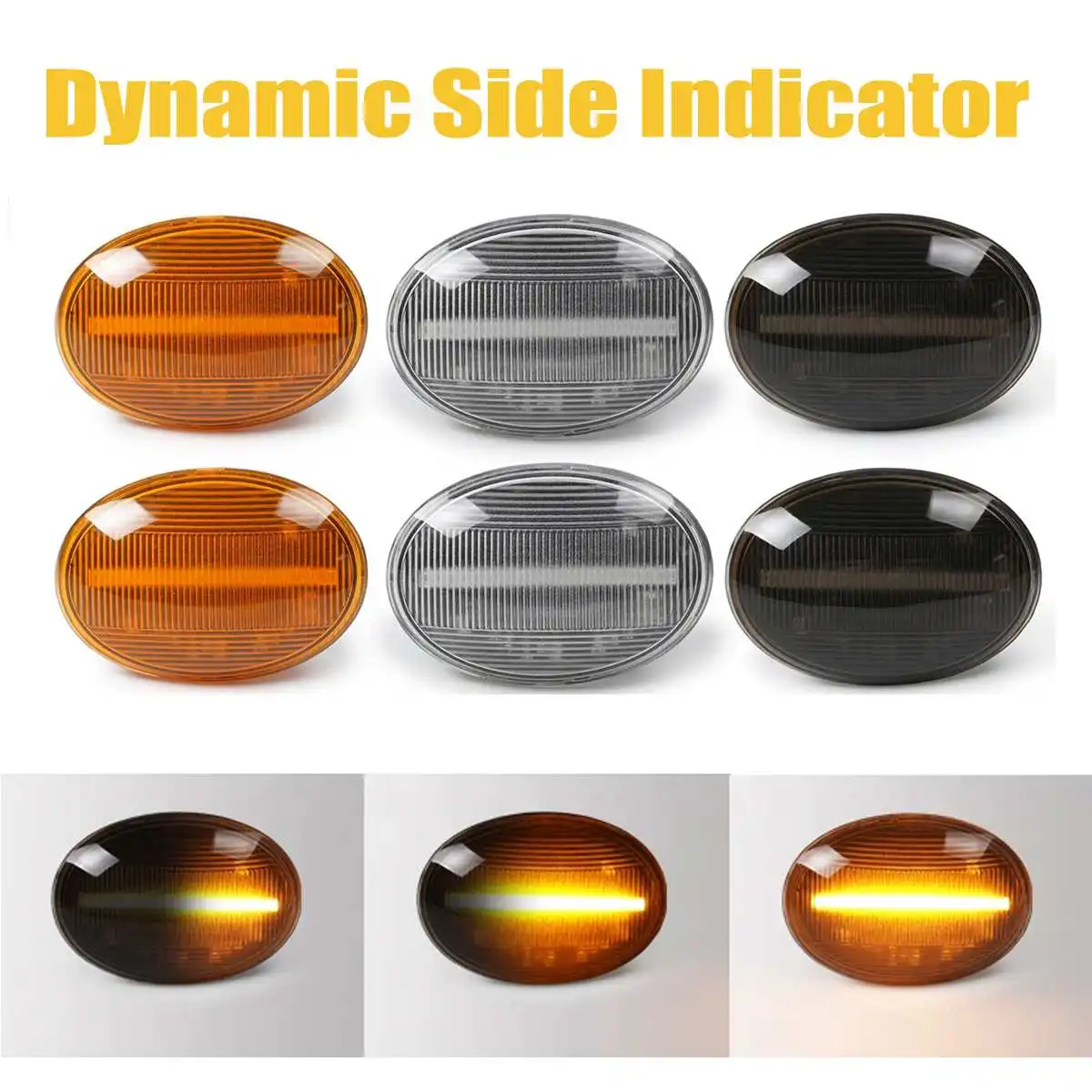 

2pcs Dynamic LED Side Marker Light Indicator Flowing Side Repeater Lamp For BMW forMINI Cooper R55 R56 R57 R58 R59 CL-R56-LSM-SM