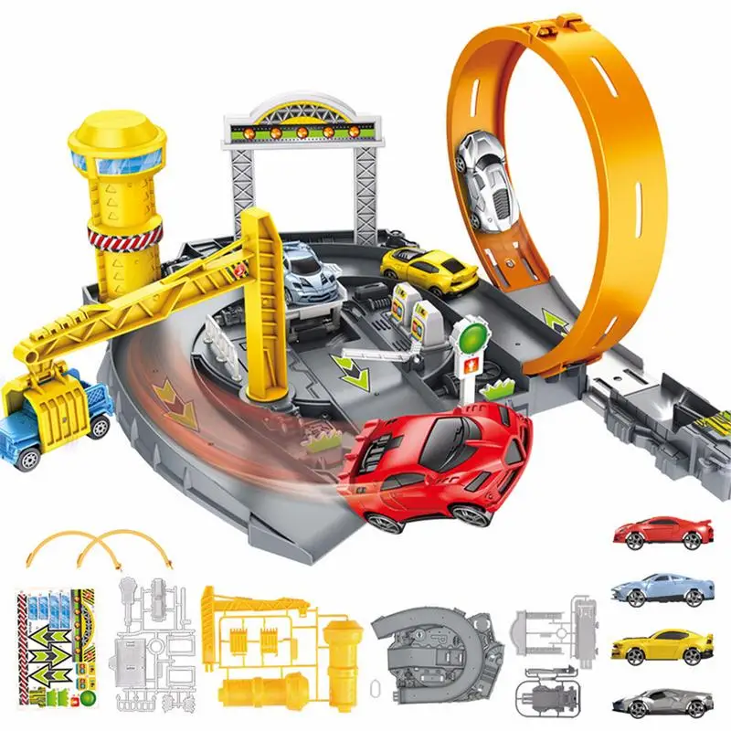 

Toys For Children Multi-layer Assembly Track Toy Car Police Car Parking Lot Project Parking Bounce Parking Interactive Toy Gifts
