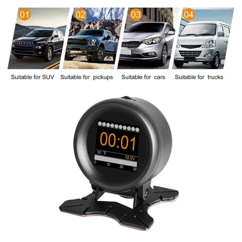 Автомобильный OBD метр X60 цифровой измеритель скорости с поддержкой OBD2 датчиком