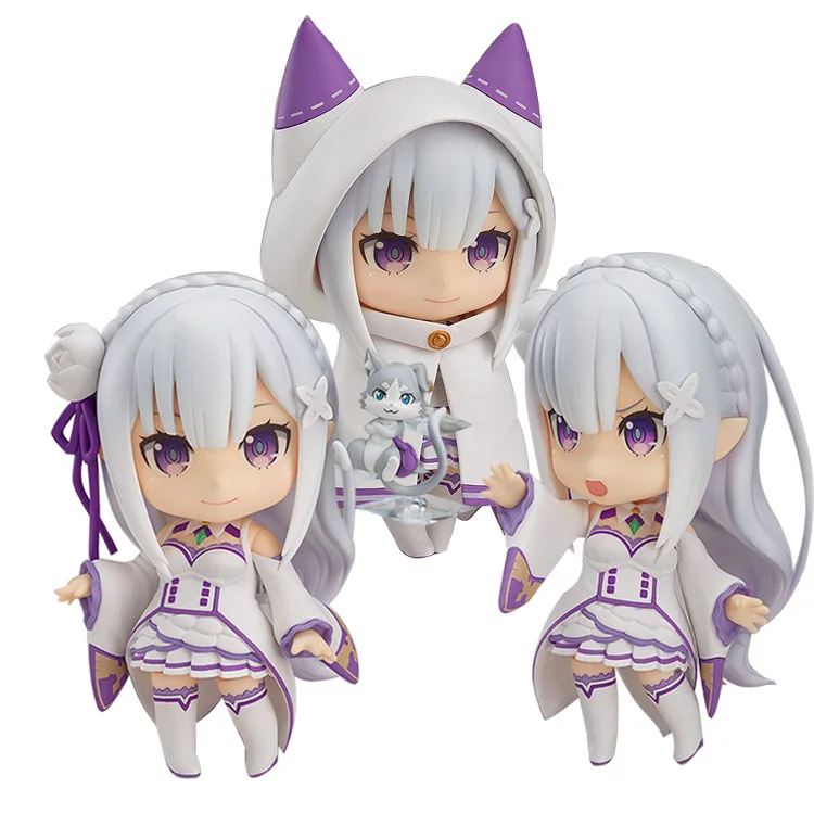 Re Zero Rem Emilia Action Figure 2 шт./компл. Cat Ear косплей ПВХ фигурка Re:Zero Figures коллекция модель