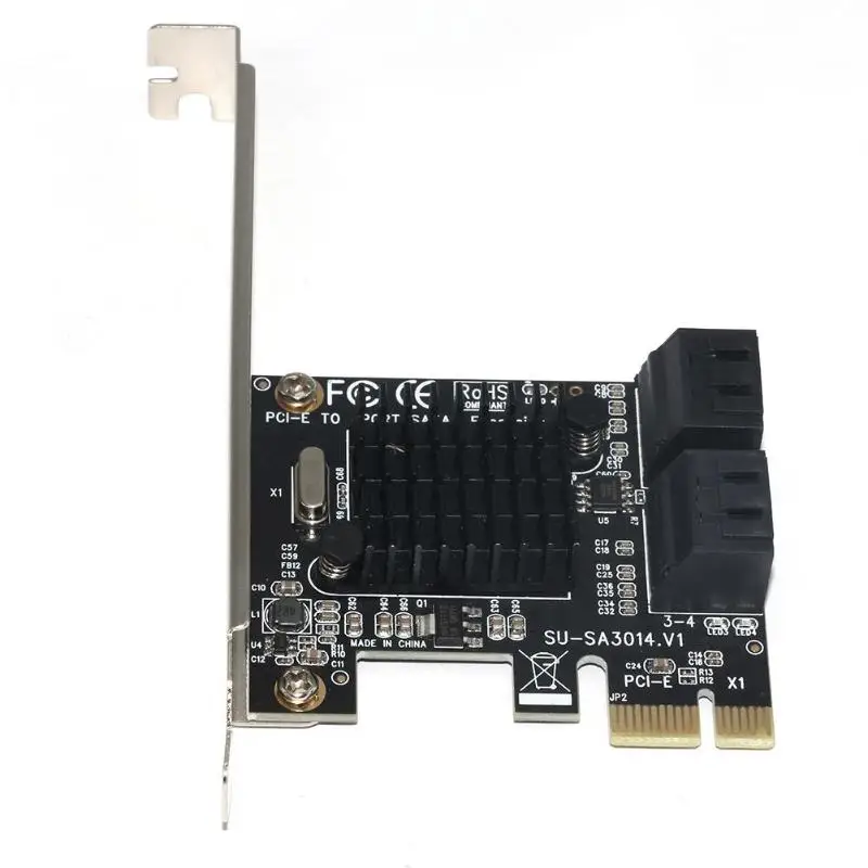 Marvell 88SE9215 PCIE для SATA карты PCI-E адаптер PCI Express для SATA3.0 карта расширения 4 порта SATA III 6G для SSD HDD IPFS Mining