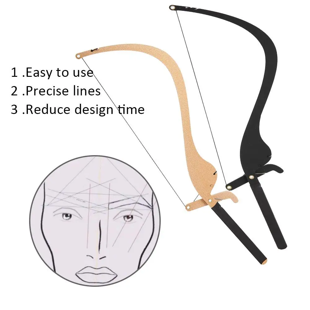 

New Microblading Line Marker Ruler with 10pcs Thread Lines Eyebrow Design Measuring Ruler Permanent Makeup Supplies