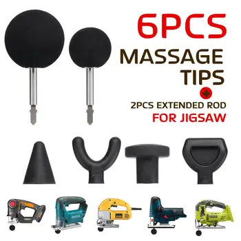 

6Pcs 75mm Muscle Relaxation Massage Gun Attachments For Booster/Worx 540/Ryobi/Makita/Jigsaw Type Electric Massagers