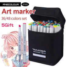 Finecolorour спирт искусство маркер цвет ручка художника двуглавый Эскиз Маркер 36 48 набор EF101 маркеры для рисования