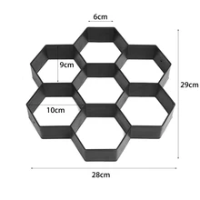 DIY Пластиковый подъездный путь домашний садовый тротуарный камень плесень бетон шаговый Pathmate тротуарный плесень асфальтоукладчик плесень инструменты