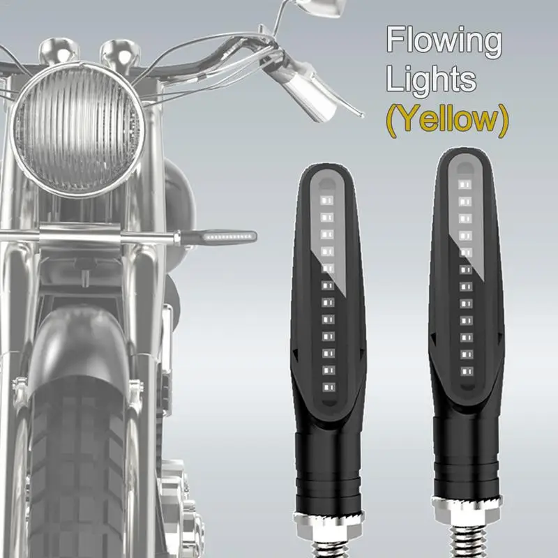 

2Pcs/set Water Turn Signals Light Motorcycles Lamp Clignotant Moto 12LED Turn Signals Intermittent Lamp For Yamaha Honda Harley