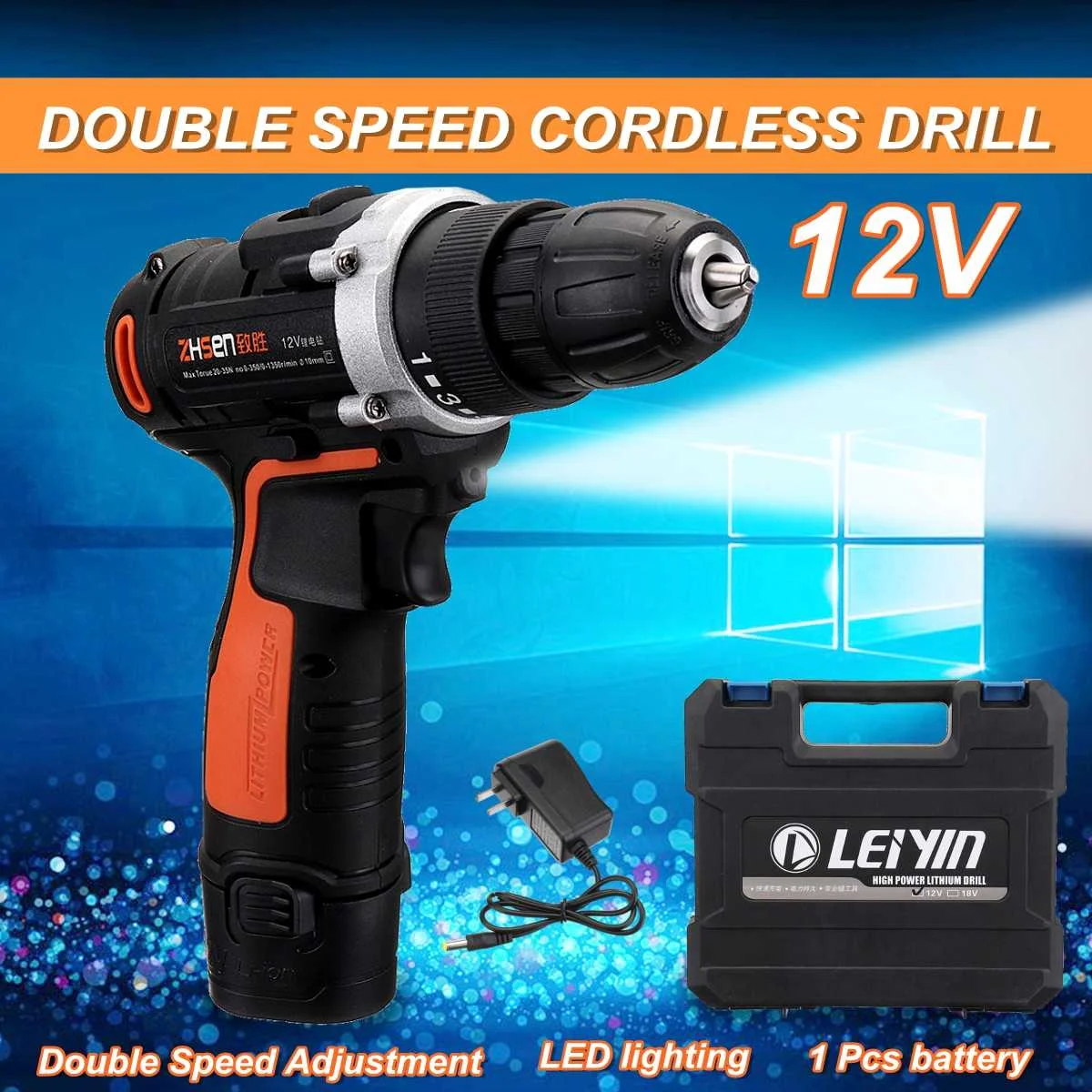 

12V Electric Screwdriver Lithium Battery Rechargeable Parafusadeira Furadeira Multi-function Cordless Electric Drill Power Tools
