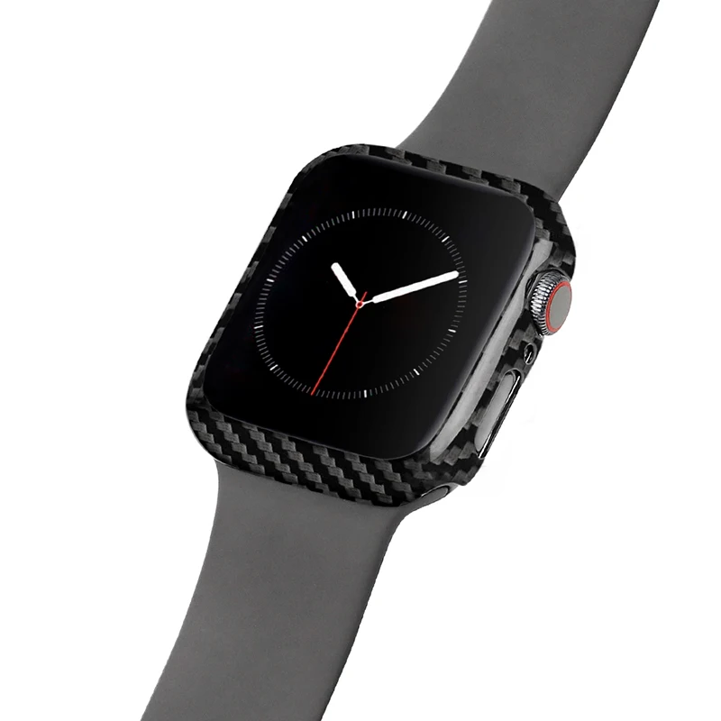 Защитный чехол для Apple Watch Series 5 4 40 мм 44 мм чехол из настоящего углеродного волокна для Apple iWatch Series 4 5 корпус рамы