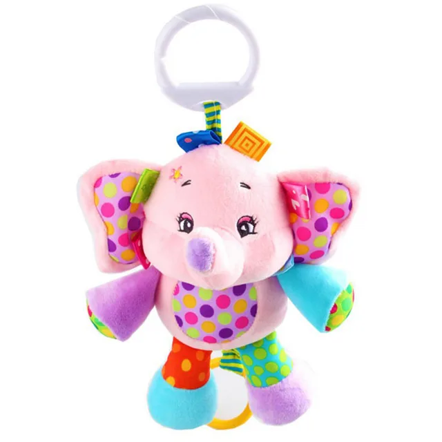 Jollybaby Cute Musical Plush Stuffed Animals Infant Baby Soft Educational Comfort Crib Hanging