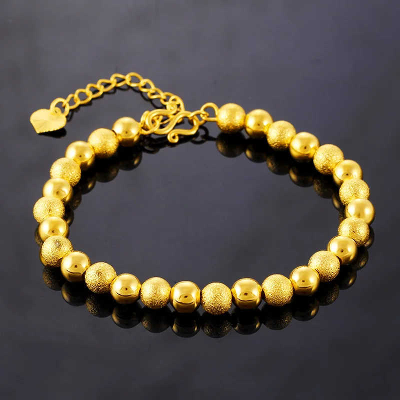 

Frosted Buddha beads Bracelets Jewelry Gopper Alloy No Fade Plated Good Luck Bracelets for Women