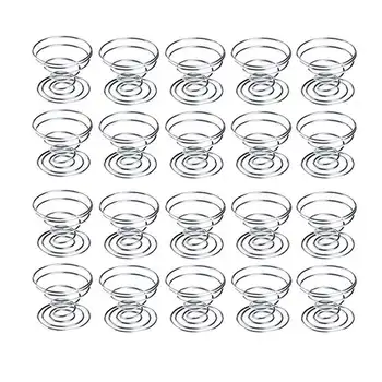 

20 Pack Air Plant Stand Container Tillandsia Holder, iron Wire Stand Plant Display Racks - Silver