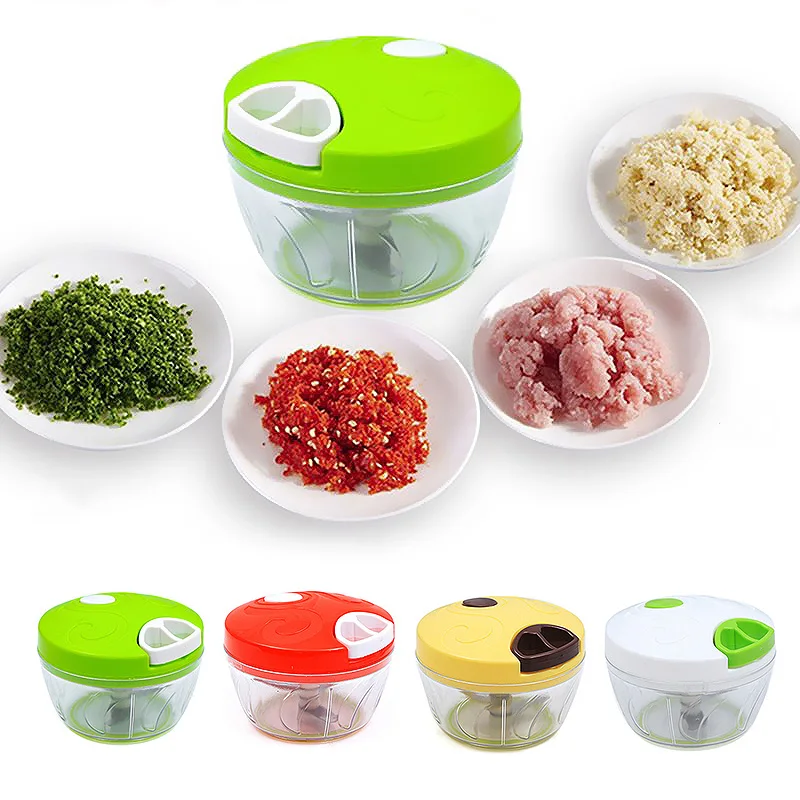 

Food Chopper Vegetable Hand Pull Kitchen Accessories 1PC New Fruit Portable Nuts Grinder Manual 4Colors Onion Minced Steak