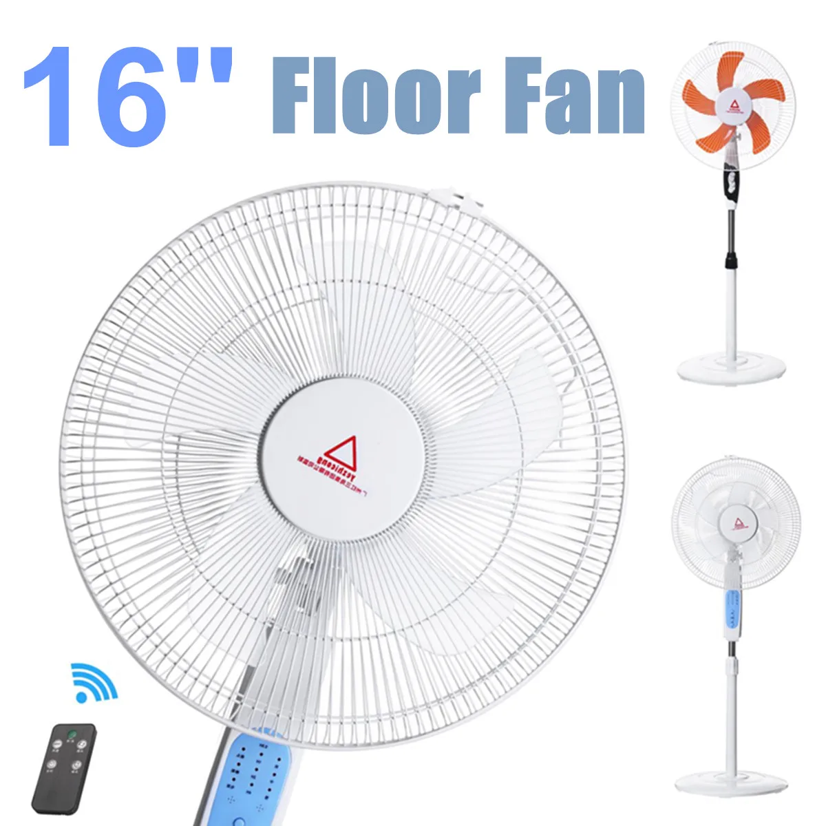 

Electric Floor Stand Cooling Fan Remote Air Blower Timer Mute Household Dormitory Adjustable Height Floor Fan Ventilator