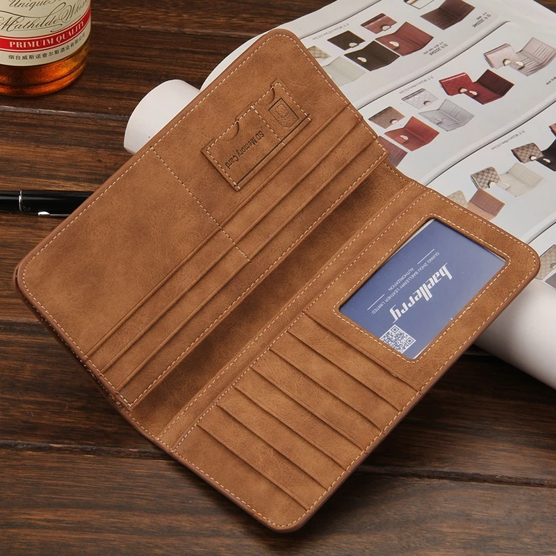 

2019 Casual Retro Men's Long Wallet Multi-Card Matte Leather Tide Purse