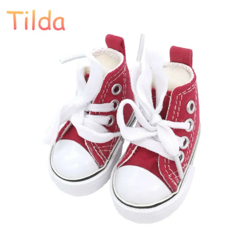 Tilda 6 см парусиновые кроссовки для кукол Paola Reina Minifee, мини-игрушка спортивная обувь 1/4 Bjd кукла спортивная обувь аксессуары для кукол игрушки
