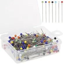 250 Pieces Sewing Pins Ball Glass Head Pins Straight Quilting Pins For Dressmaker Jewelry Decoration