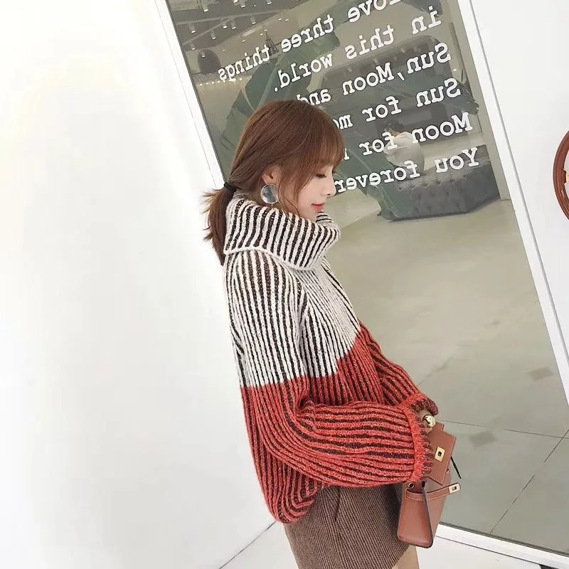 Ocio Lana De Otoño Señoras Coreano Gruesa Nuevo Ropa Suelta Mujer Color Picture Engrosamiento Patrón Suéteres XBqxgTnw