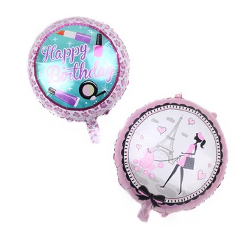 

50pcs/lot 18inch girls lipstick shopping Foil balloon girls birthday party balloons decoration girls single wedding party suppli