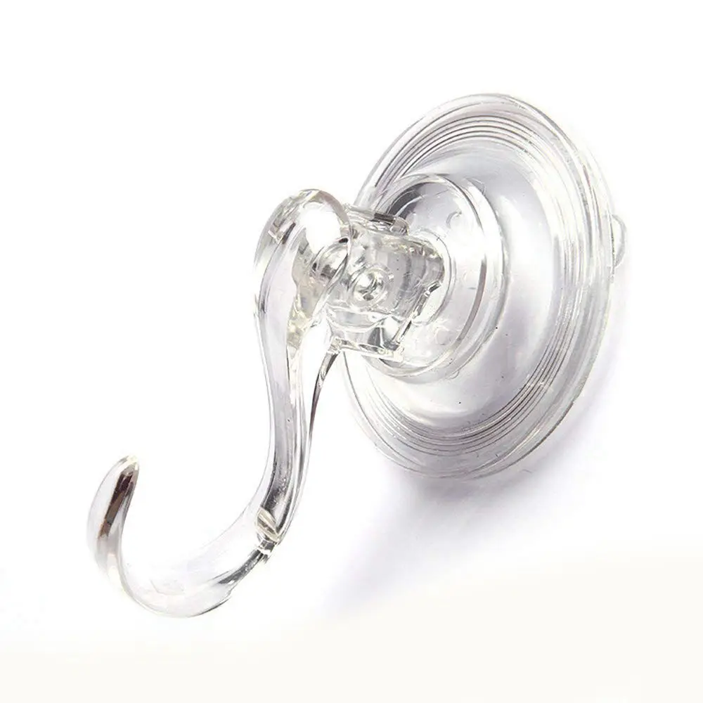 Clear Plastic Suction Cup Hook Ultra Heavy Duty Strong Vacuum Traceless Coats Hooks Smooth Wall Shower Kitchen Window Bathroom