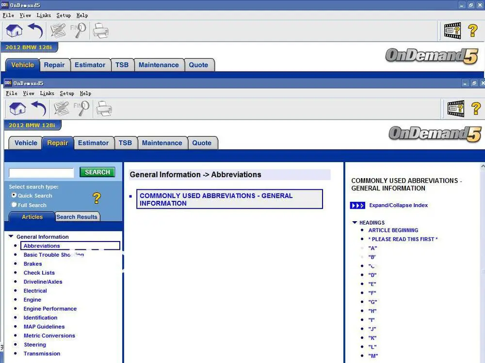 

install service for alldata and mitchell one time