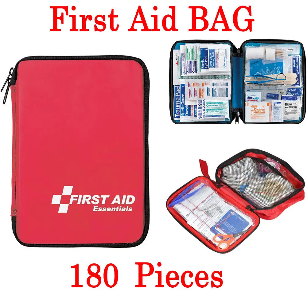 

180 Pcs First Aid Kit - All-Purpose Premium Medical Supplies and Emergency Bag