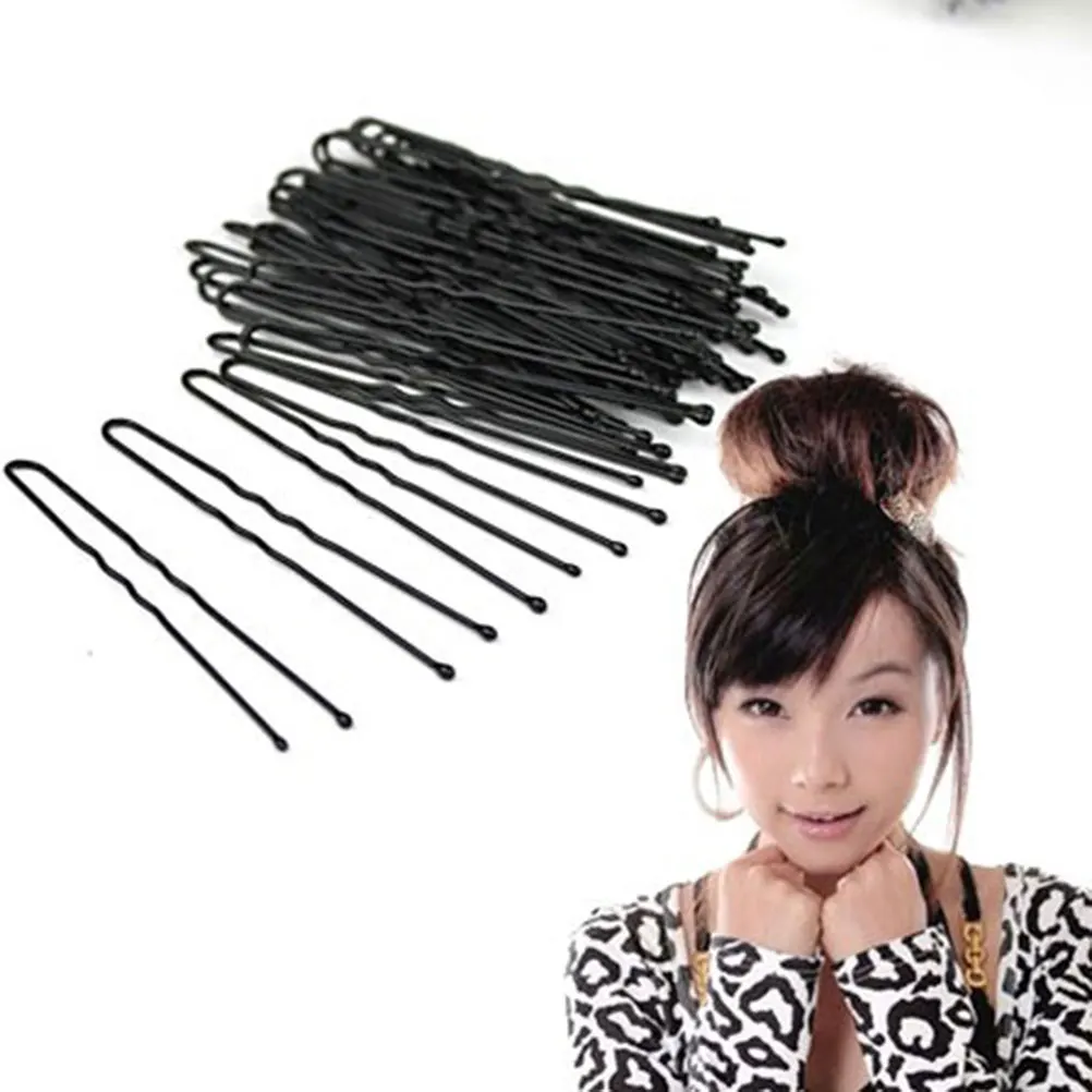 100pcs Hair Pin U shaped Decorative Metal Headdress Hair Clips Bobby
