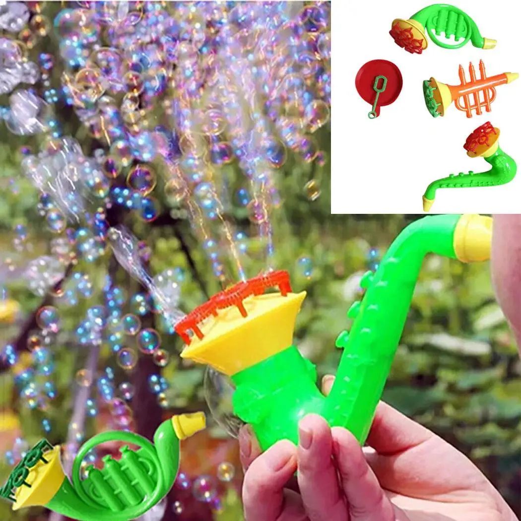 Random Color Water Blowing Toys Bubble Soap Bubble Blower Outdoor Kids Child Toys