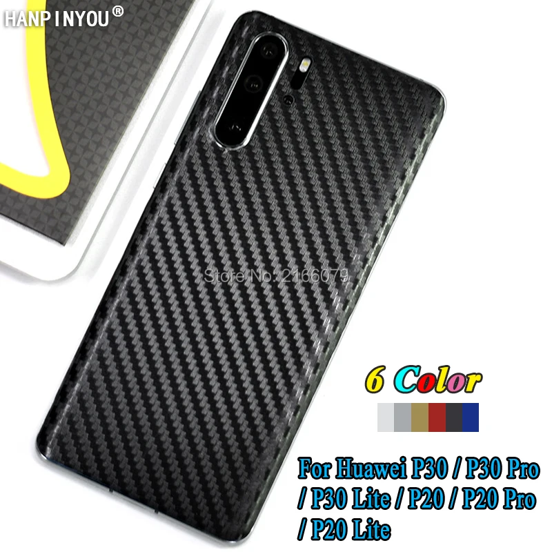 

For Huawei P30 P20 Pro Lite / Nova 4e 3e New Full Cover Back Decal Skin 3D Carbon Fiber Phone Protective Sticker Film