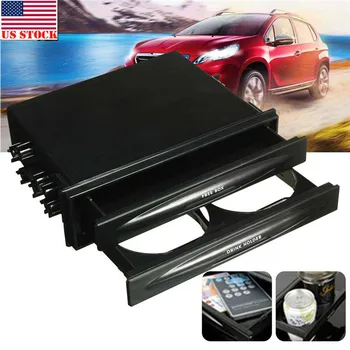 

Car Double Din Dash Radio Pocket Drink Bottle Cup Holder Storage Box Universal
