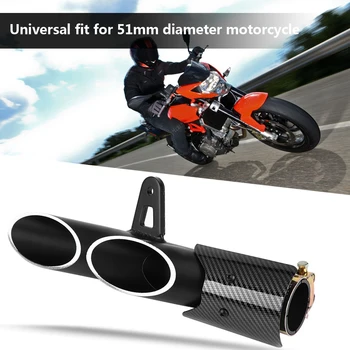 

Motorcycle Slip on Exhaust Muffler Rear Pipe Tailpipe Maximum Durability Universal Glossy Black 51mm motorcycle accessories