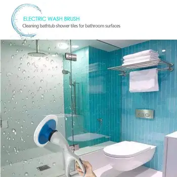 

3/4 pcs Cordless Hurricane Muscle Scrubber Electrical Cleaning Brush with Brush Heads Bathroom Surface Bathtub Shower Tile Brush