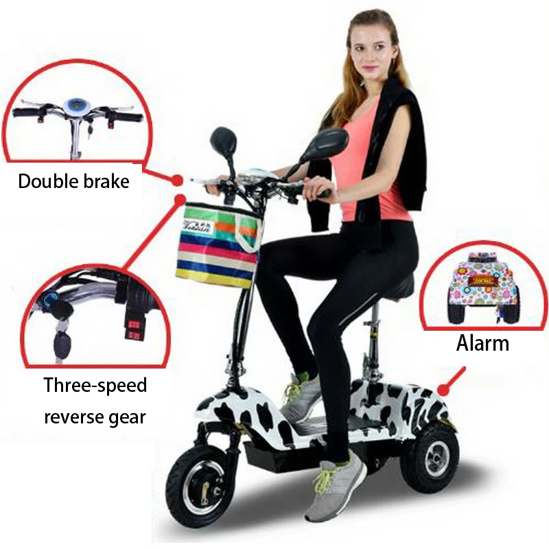 Top 261005/Adult mini folding electric scooter / ladies battery car / two wheel scooter/Anti-skid handle/Mini electric car / 1