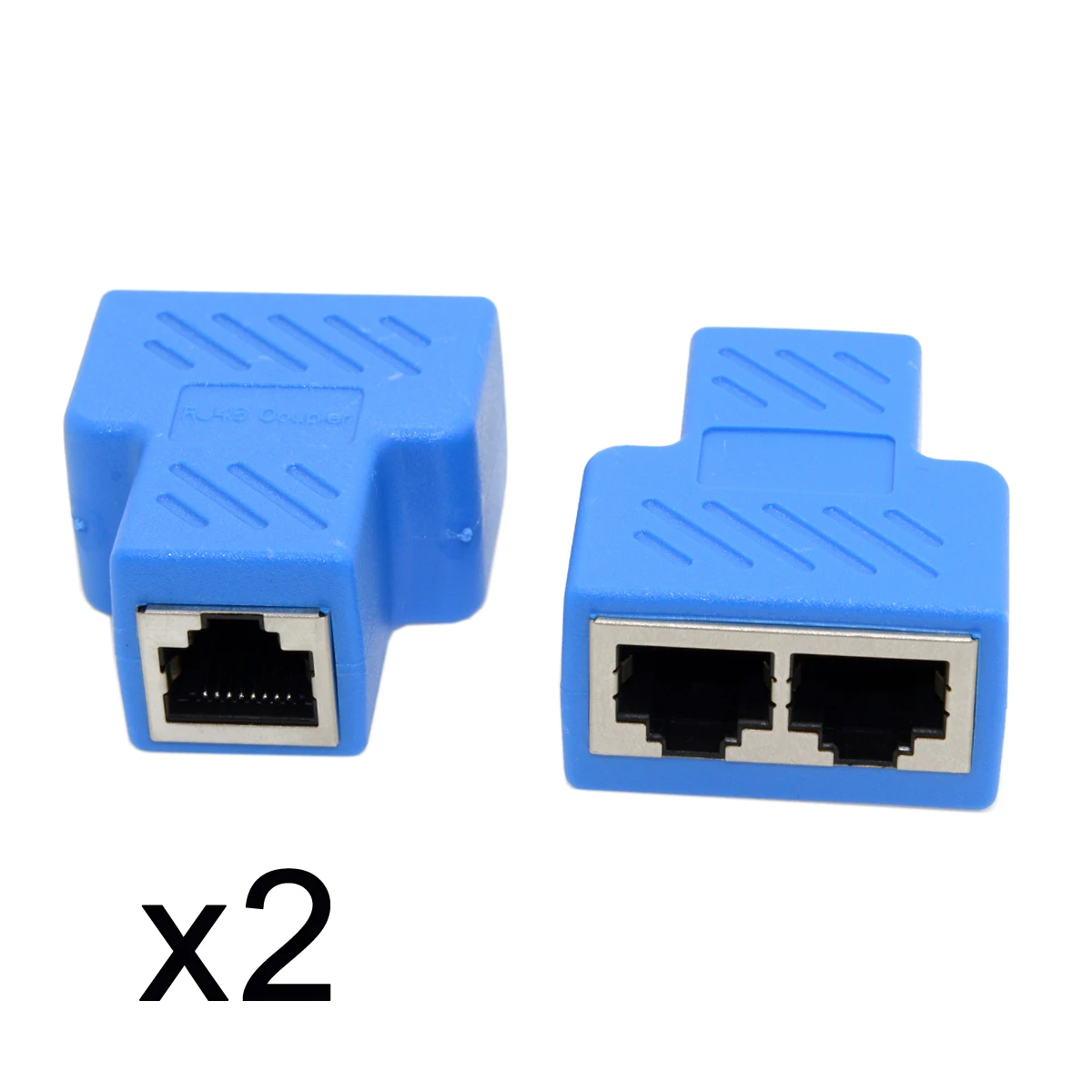 

Jimier 2pcs STP UTP Cat6 RJ45 8P8C Plug To Dual RJ45 Splitter Network Ethernet Switcher Adapter