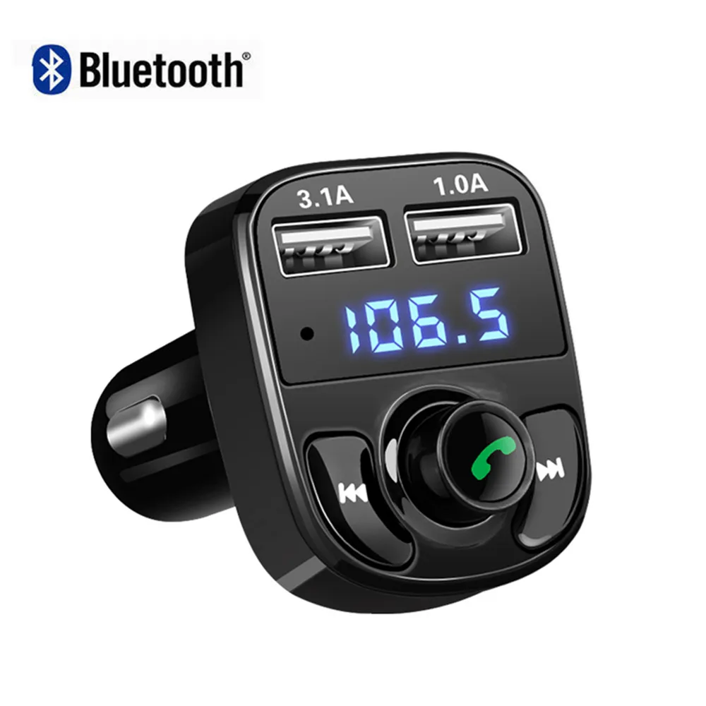 

FM Transmitter Aux Modulator Bluetooth Handsfree Car Kit Car Audio MP3 Player with 3.1A Quick Charge Dual USB Car Charger
