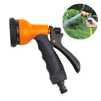 

1pc Garden Hose Nozzle High Pressure Washer For Car Wash Anti-Leak 8 Patterns Flow Control Watering Nozzle With Rubberized Grip