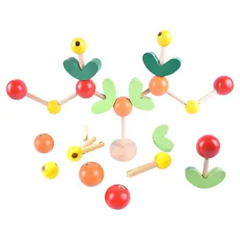 

Kindergarten Colorful Fruit Tree DIY Toy Wooden Early Education Model Kits montessori educational wooden toys for Kids