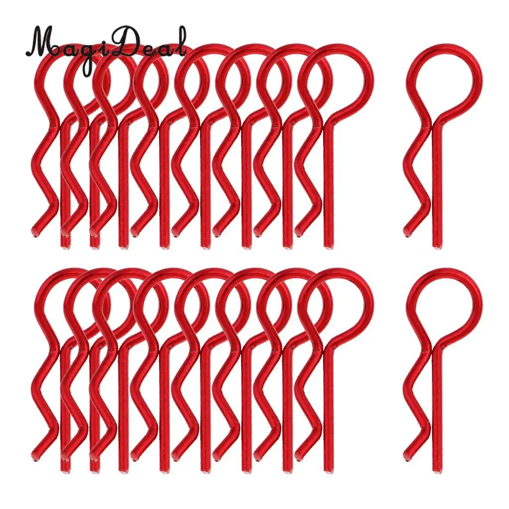 

20pcs Stainless Steel Body Clips R Pin Shell for Redcat HPI HSP 1/10 1/12 1/16 RC Car Parts