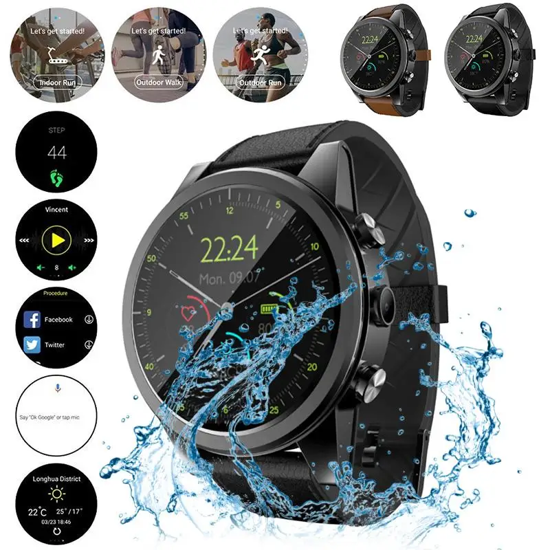 

Fitness Tracker Android 4G Card Full Round Screen 1.6 Inch Photo WIFI Waterproof GPS Sports Heart Rate Monitor High-End Phone