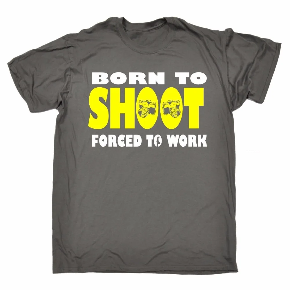 Футболка бренд 2018 мужской короткий рукав Homme Born To Shoot вынуждены работать Новый