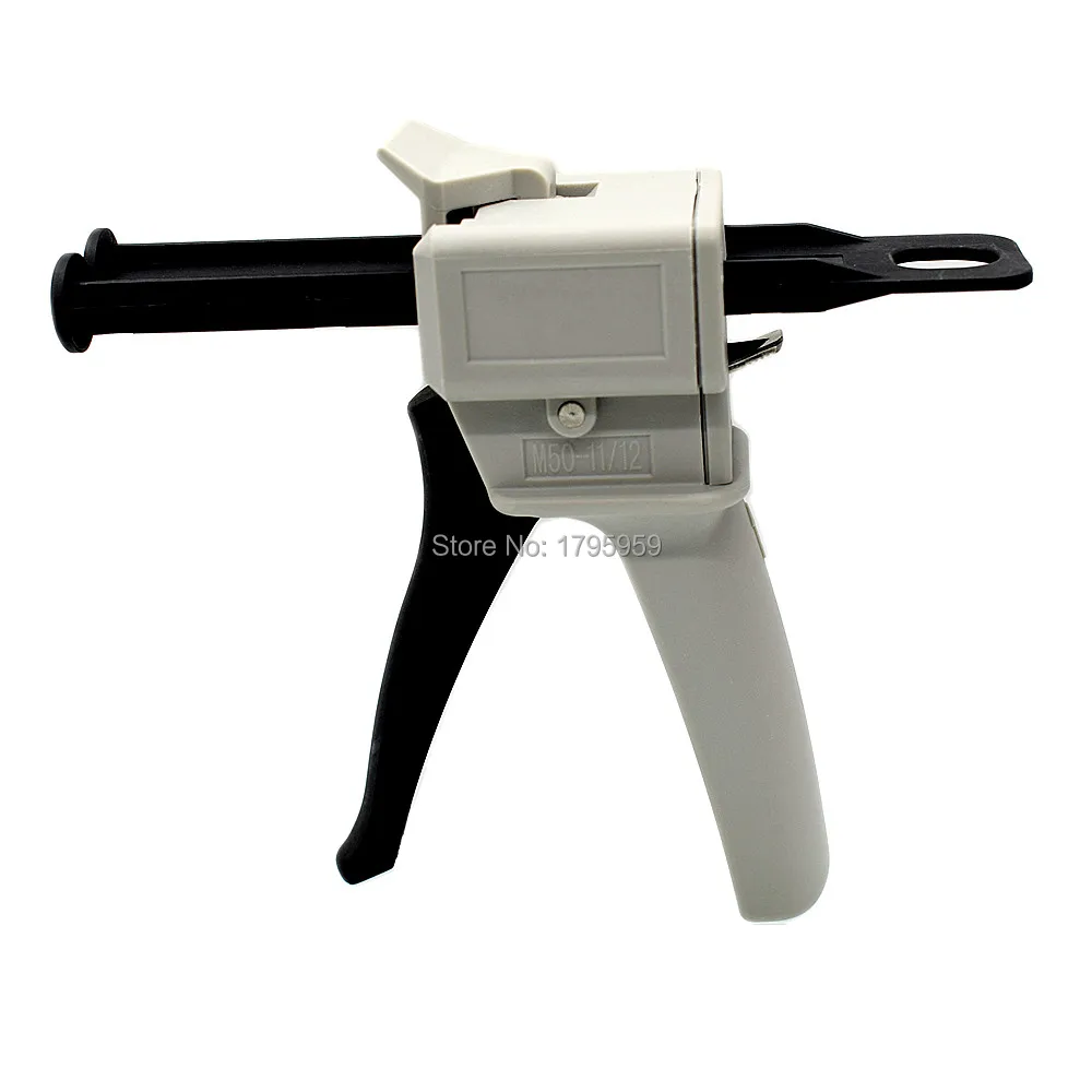 50ml AB Epoxy Glue Gun Applicator Glue Adhensive Cartridge Gun Mixed 1:1 AB Manual Dispense Hand Tool Caulking caulking tools caulking gun nozzles caulking gun