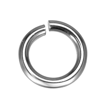 Adorável 200PCs Cor Prata Em Aço Inoxidável Abertas Argolas 9mm x 1.5mm (B18885)