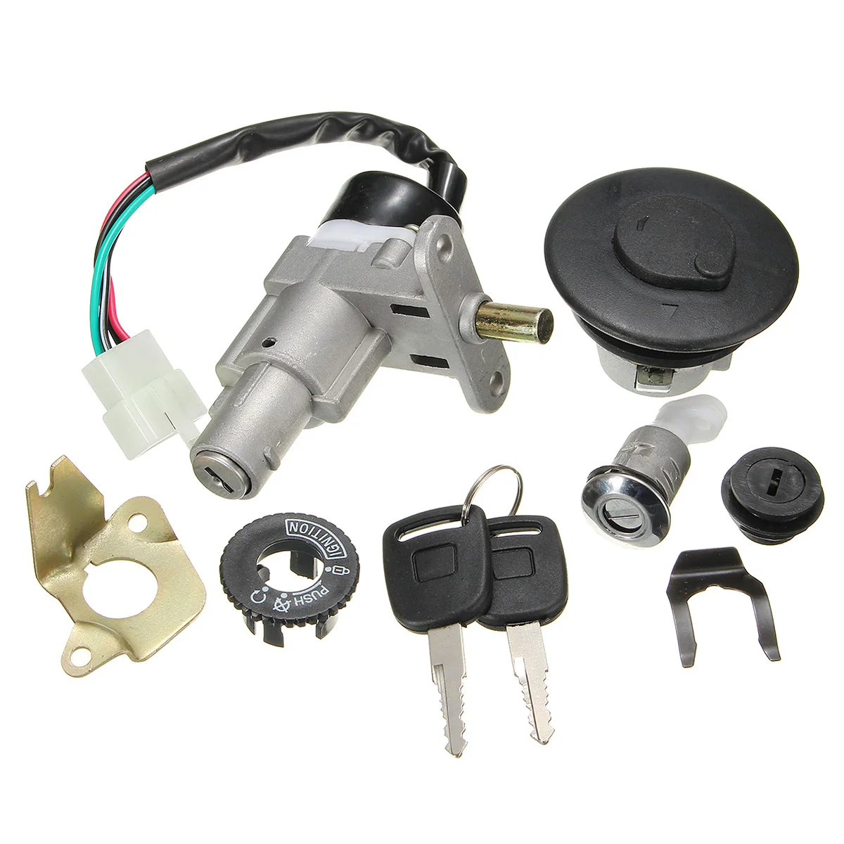 

Motorcycle Ignition Lock Switch Fuel Tank Cap with 2 Key For 49CC 50CC 60CC 72CC 80CC