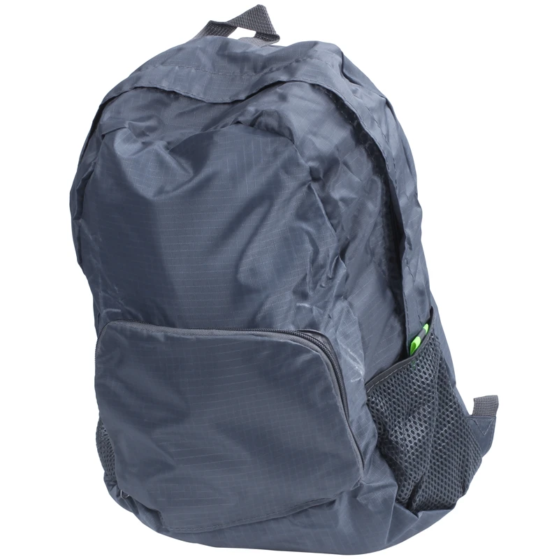 

casual backpack travel zipper solid Polyester backpack daily travel ladies men's bag folding Shoulders bag folding size 21 * 1