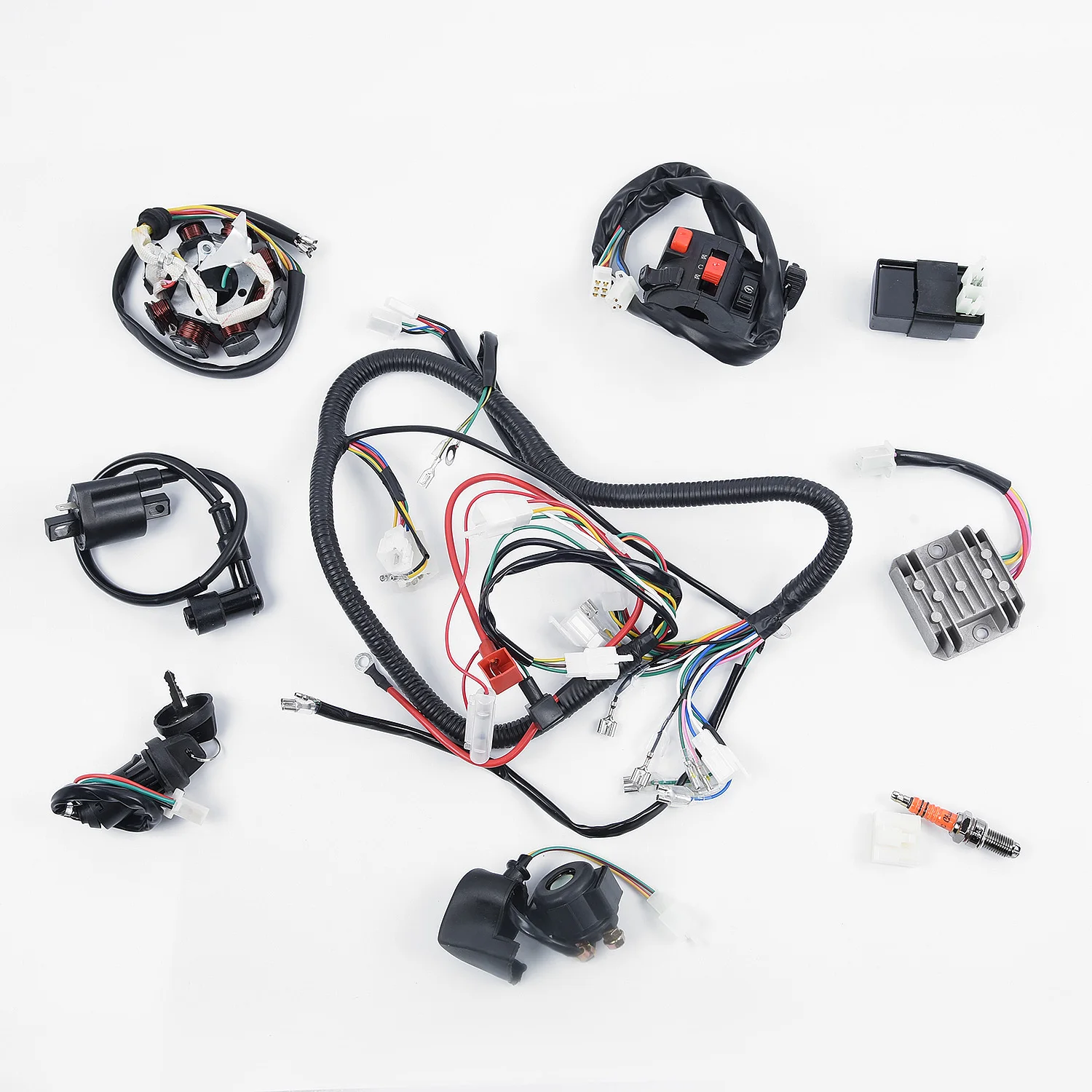 

One Set Wiring Harness Assembly CDI Kits For ATV QUAD 150/200/250CC Wire Loom \t