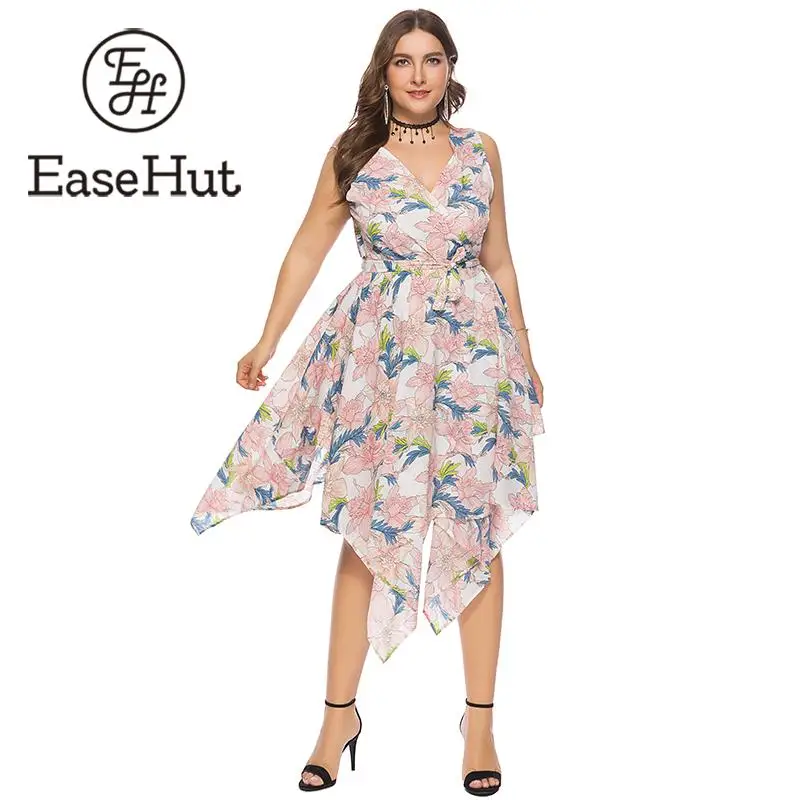 Vestido Midi De Verano Para Mujer Con Bolsillos – Sin Mangas, Estampado Floral, Cómodo Y Fresco