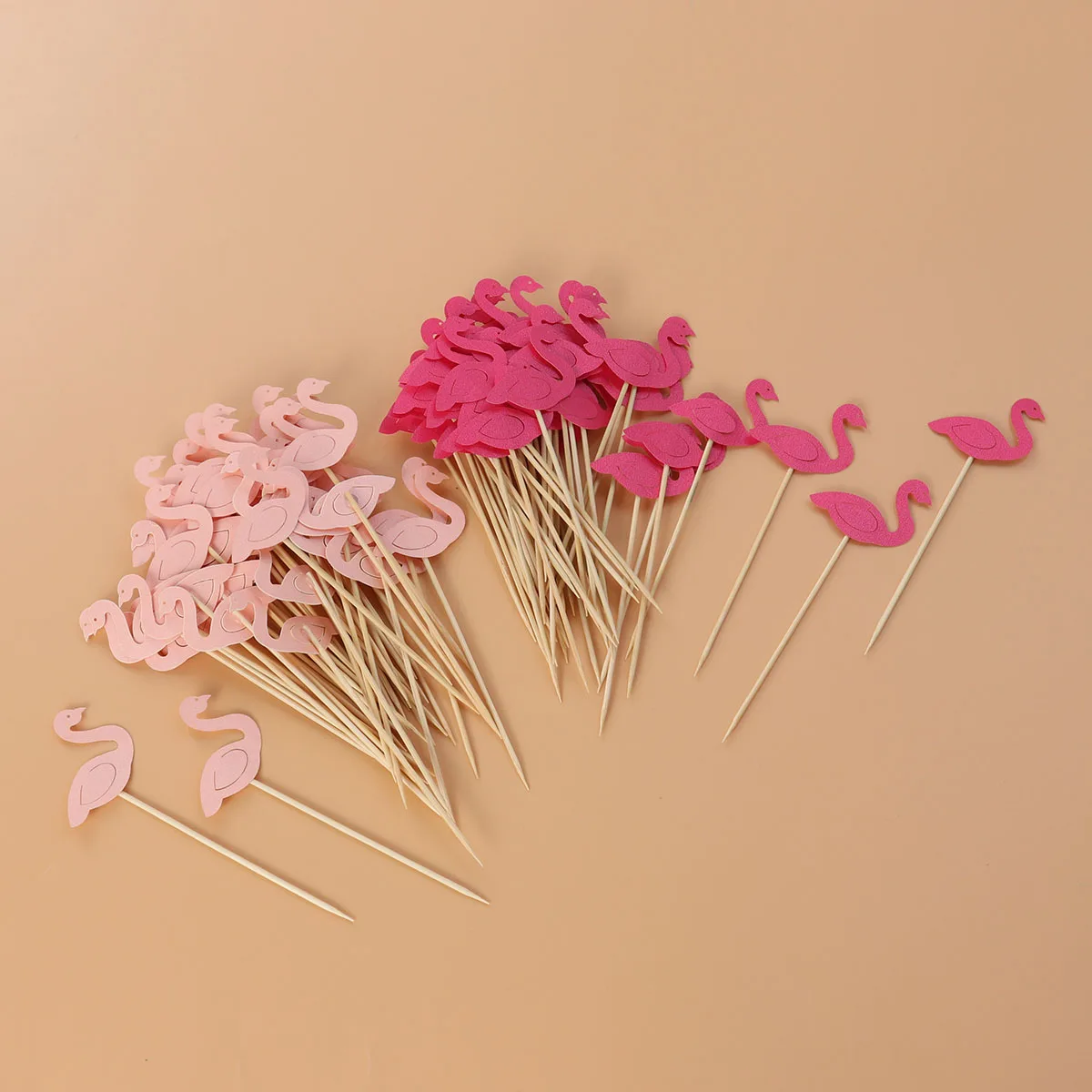 100 Pcs Flamingo Cake Topper Chic Dessert Topper Cake Picks Cupcake Decoration For Baby Shower Dessert Decoration Birthday Party