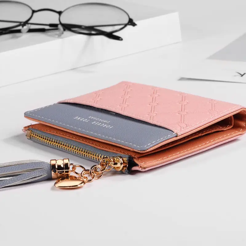 1PC Cute Wallet Women Coin Bag Leather Ladies Simple Bifold Small Purse 1PC Cute Wallet Women Coin Bag Leather Ladies Simple Bifold Small Purse