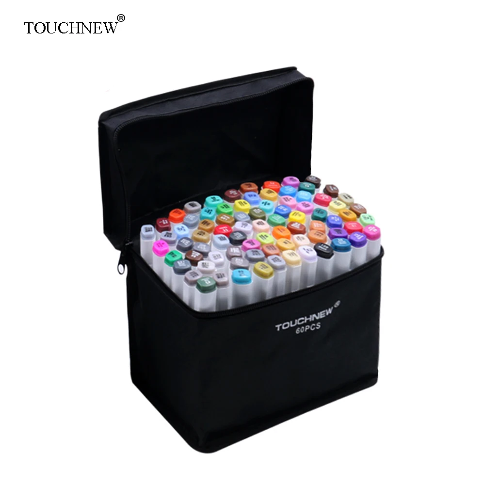 

TOUCHNEW T6 Dual brush oil alcohol based 168 Color set sketch markers dibujo manga rotuladores colores pen art supplies