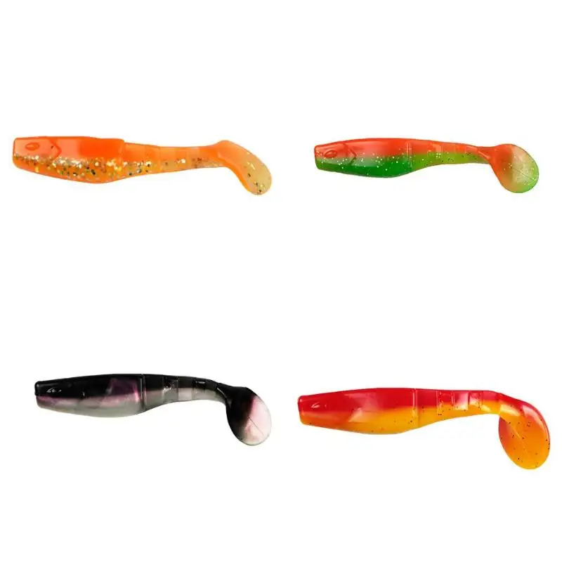 

8pcs Wobblers Fishing Lures Swimbaits PVC Soft Easy Shiner Bait Double Color Carp Artificial Multisection Lure Fishing Accessory