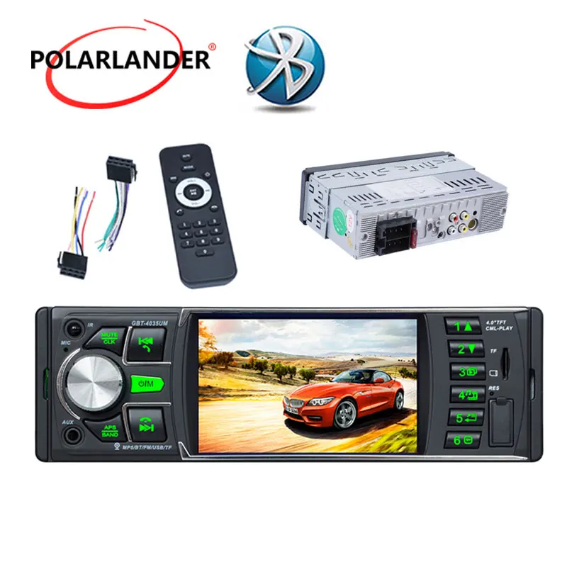 1 Din 4 дюймовый автомобильный MP5 12V U диск машина Поддержка Bluetooth / USB FM радиоприемник